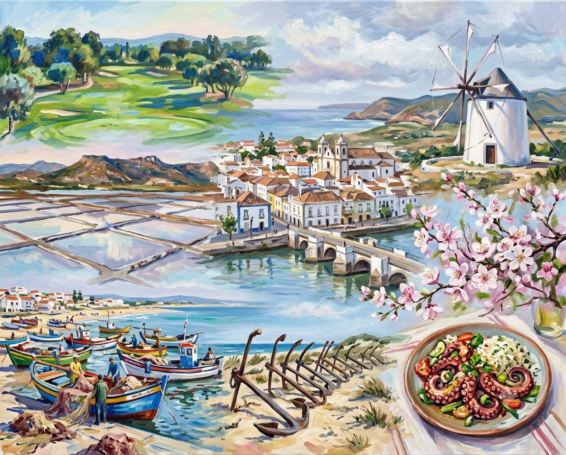 Castro Marim im Stil von Monet